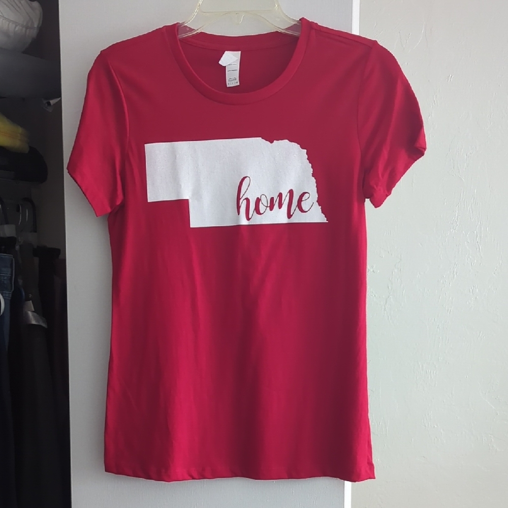 Red Nebraska Is Home T-Shirt
